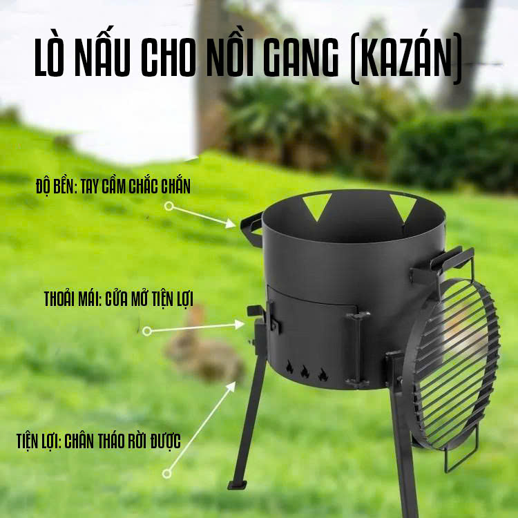 Bếp lò nấu ngoài trời dùng cho dã ngoại cắm trại DCCT006