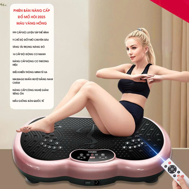 Máy rung tập giảm cân định hình cơ thể 999 cấp độ kết hợp bluetooth DCTT009