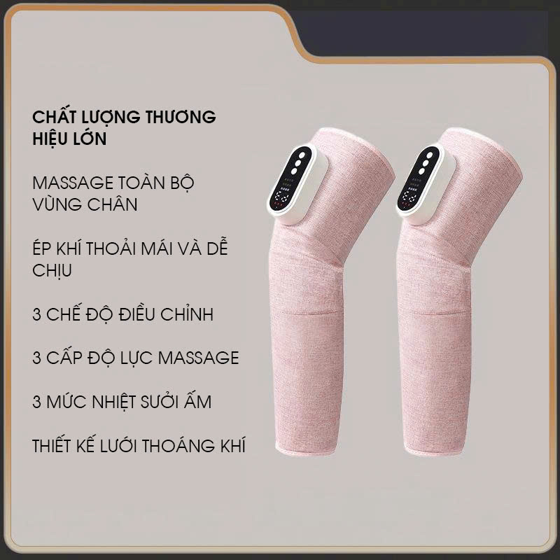 Đai massage bắp chân và đùi thông minh 3 chế độ nhiệt giúp giảm đau nhức thư giãn cơ bắp DDG003