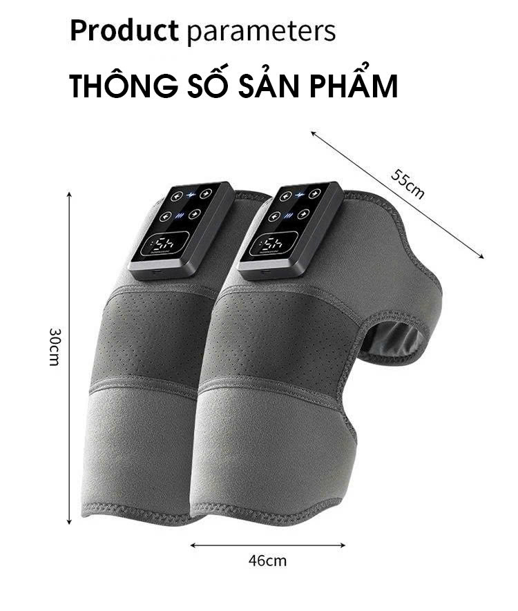 Đệm Massage đầu gối làm ấm chân 3D cao cấp DDG004
