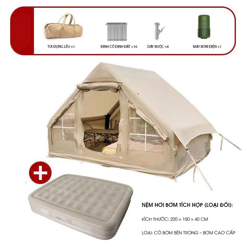 Lều cắm trại bơm hơi không cần dựng khung LCT017