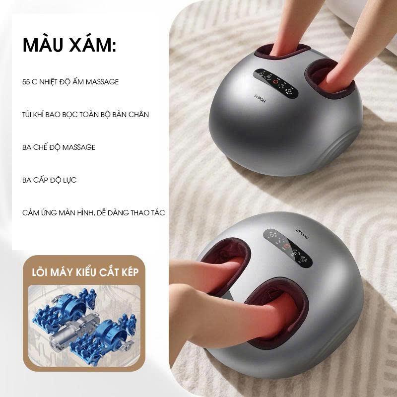 Máy Massage chân supor toàn diện công nghệ đôi nhiệt hồng ngoại MASS008