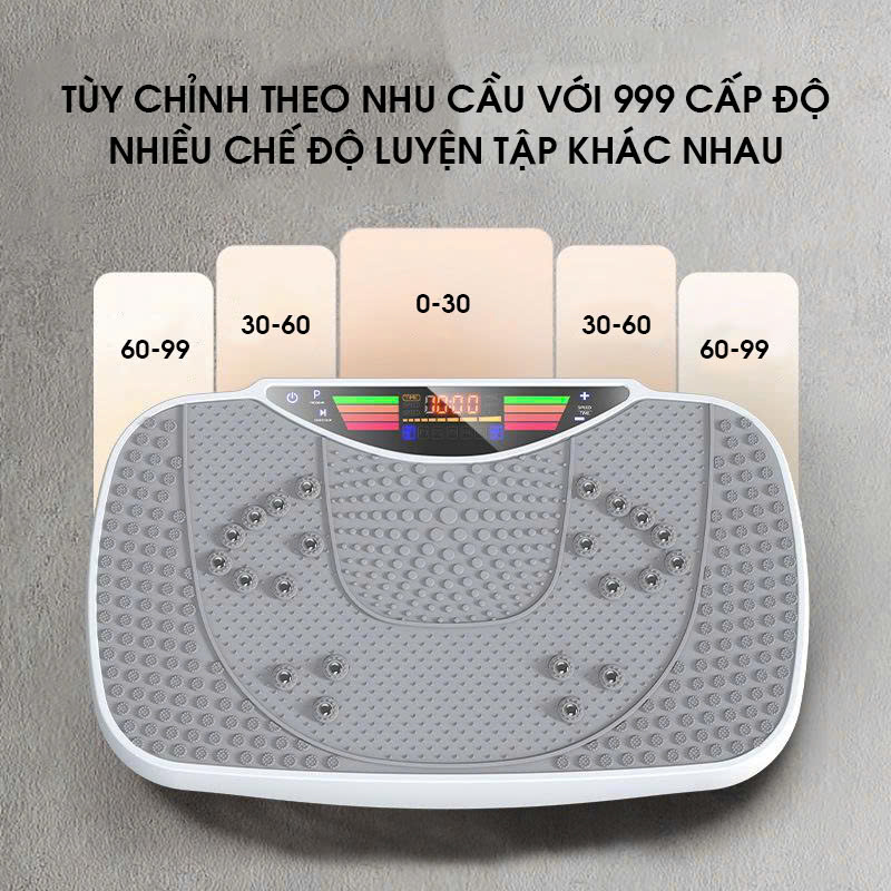 Máy rung giảm mỡ toàn thân thông minh không dây 999 cấp độ MASS013