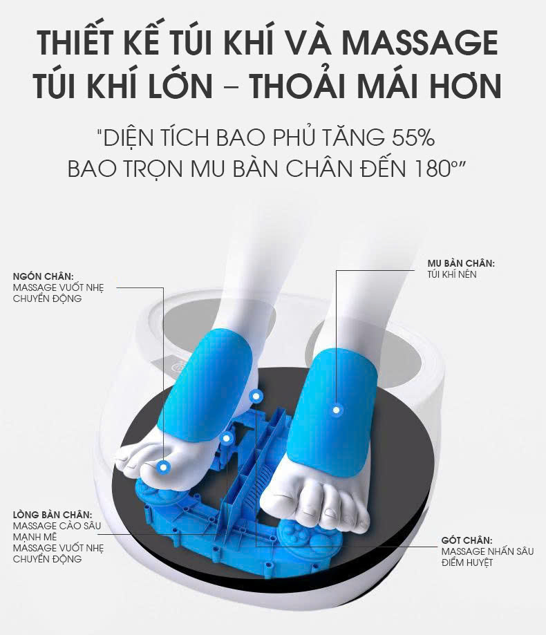 Máy Massage chân tự động hoàn toàn xoa bóp chân bấm huyệt MASS020