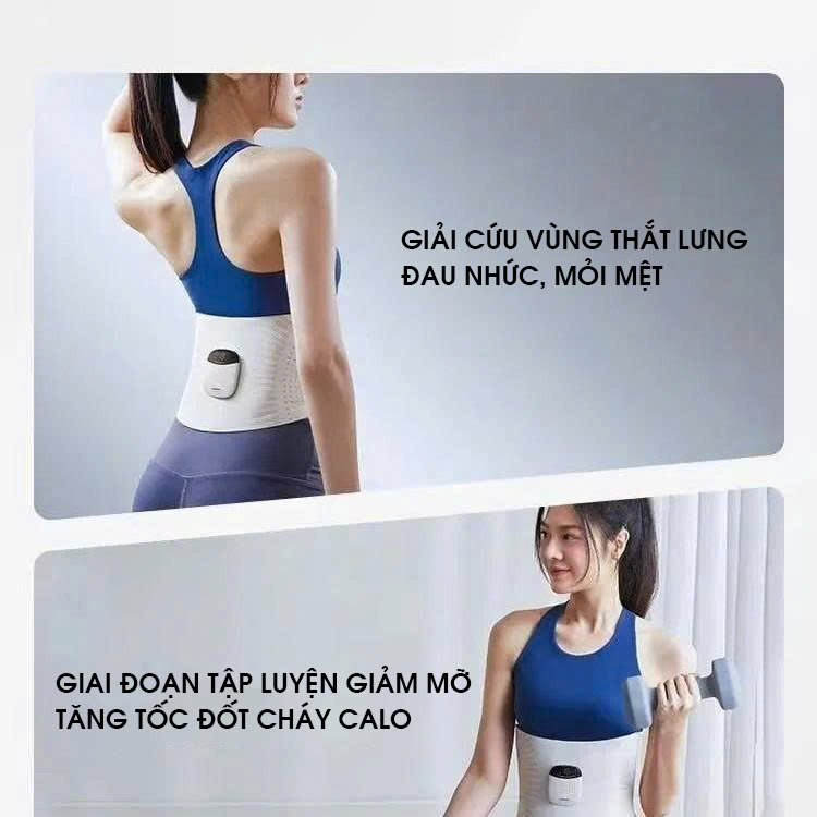 Đai massage xung điện 8 vùng thư giãn cơ sâu giảm đau hiệu quả MRB013