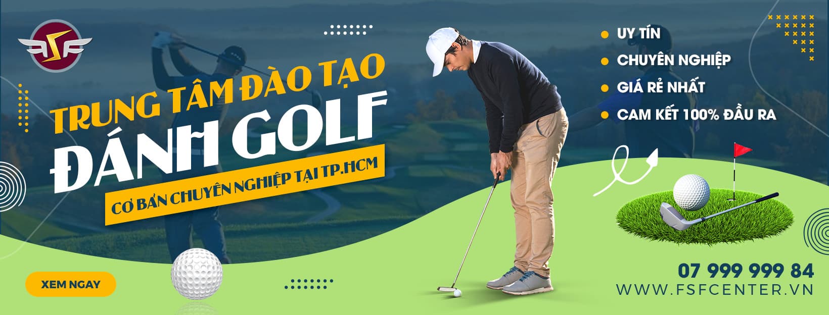 Trung tâm đào tạo khóa dạy học chơi đánh golf cơ bản chuyên nghiệp tại tphcm