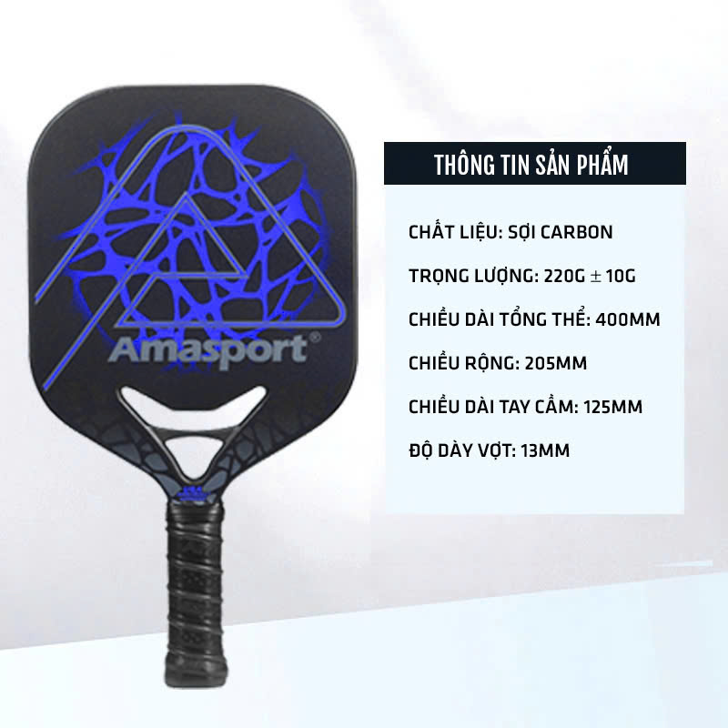 Vợt Pickleball carbon Ama sport 13mm cao cấp chính hãng 007