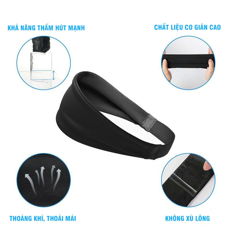 Băng đô thể thao thấm mồ hôi co giãn nhiều màu PKB019