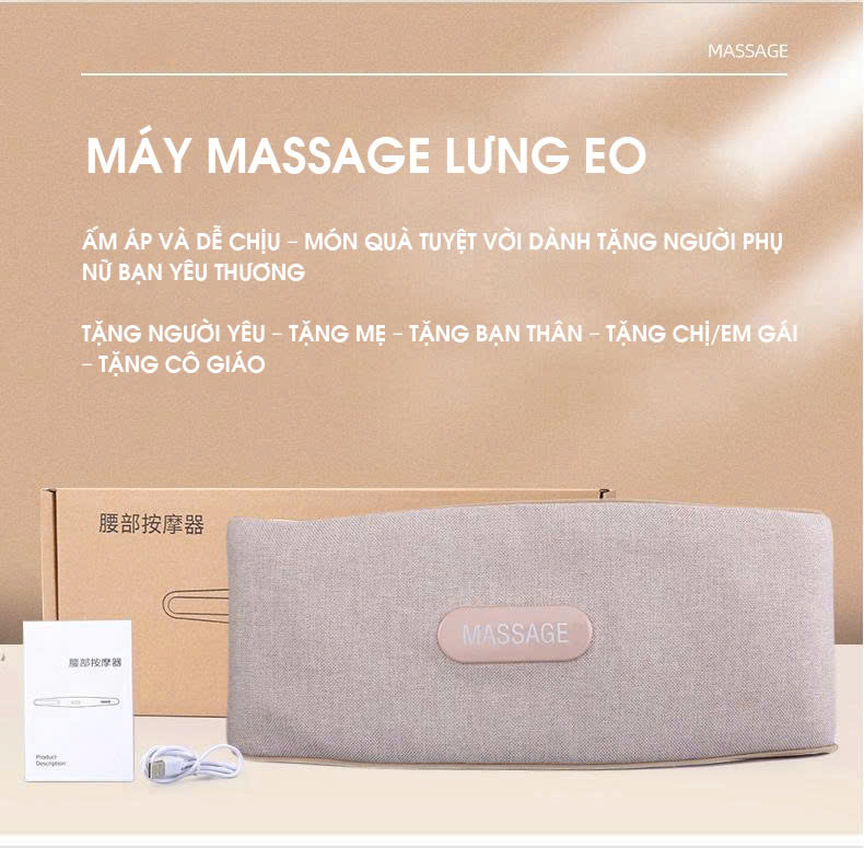 Đai Massage nóng rung hỗ trợ thắt giảm mỡ bụng đa chức năng MRB003