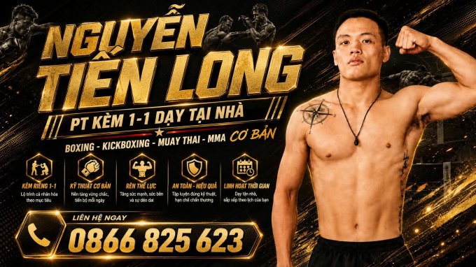 Học Boxing 1 Kèm 1 Tại Nha Trang Và TPHCM Cùng Võ Sĩ Thành Thoan, Nguyễn Tiến Long