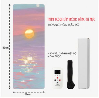 005 - Thảm tập yoga 3D sưởi ấm bằng điện graphene pu cao su tự nhiên