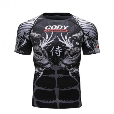 Áo bó Rashguard tập luyện BJJ MMA tay ngắn 048