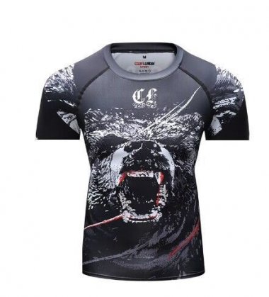 Áo bó Rashguard tập luyện BJJ MMA tay ngắn 048