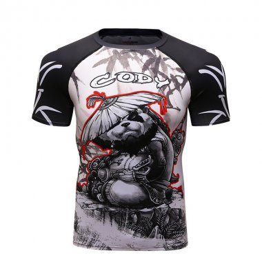 Áo bó Rashguard tập luyện BJJ MMA tay ngắn 048