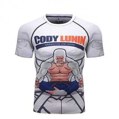 Áo bó Rashguard tập luyện BJJ MMA tay ngắn 048