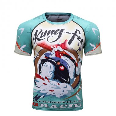 Áo bó Rashguard tập luyện BJJ MMA tay ngắn 048