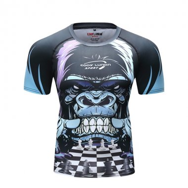 Áo bó Rashguard tập luyện BJJ MMA tay ngắn 048