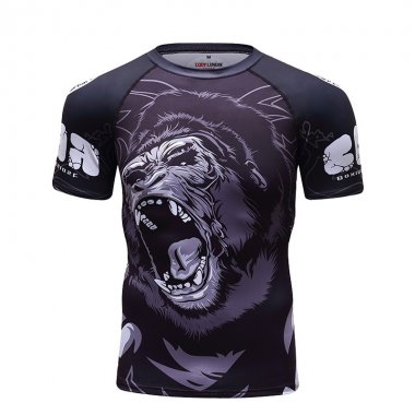 Áo bó Rashguard tập luyện BJJ MMA tay ngắn 048