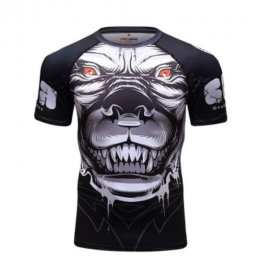 Áo bó Rashguard tập luyện BJJ MMA tay ngắn 048