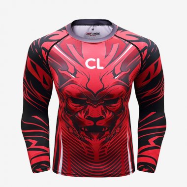 Áo bó Rashguard tập luyện võ BJJ MMA tay dài 049