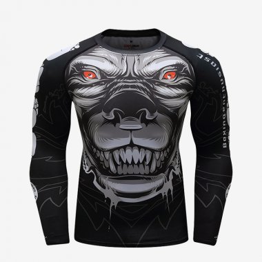 Áo bó Rashguard tập luyện võ BJJ MMA tay dài 049