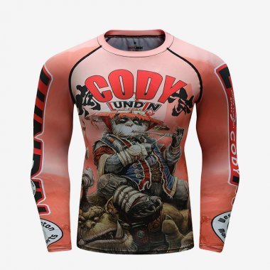 Áo bó Rashguard tập luyện võ BJJ MMA tay dài 049