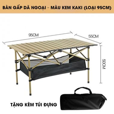 Bàn gấp dã ngoại cắm trại khung thép Carbon kèm túi đựng DCCT012