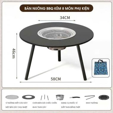 Bàn nướng ngoài trời đa năng thích hợp dã ngoại cắm trại DCCT022