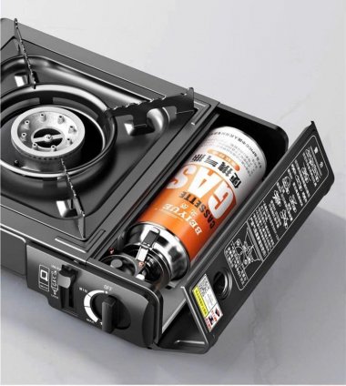 Bếp ga dã ngoại cắm trại kèm 4 bình ga và hộp đựng tiện lợi DCCT018