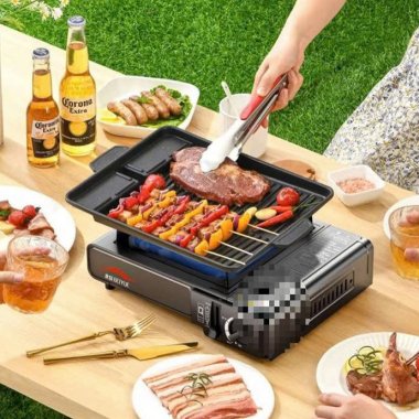 Bếp ga dã ngoại cắm trại kèm 4 bình ga và hộp đựng tiện lợi DCCT018
