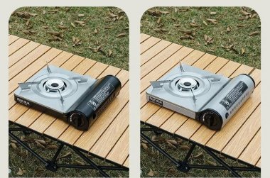 Bếp ga mini siêu mỏng dã ngoại cắm trại thiết kế kim loại cao cấp DCCT019