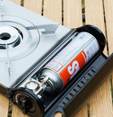 Bếp ga mini siêu mỏng dã ngoại cắm trại thiết kế kim loại cao cấp DCCT019
