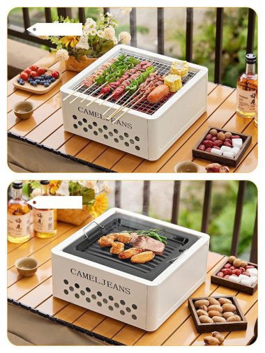 Bếp nướng than dã ngoại cắm trại khay kéo tiện lợi DCCT017