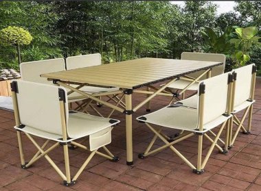 Bộ bàn ghế gấp dã ngoại khung hợp kim cao cấp DCCT013
