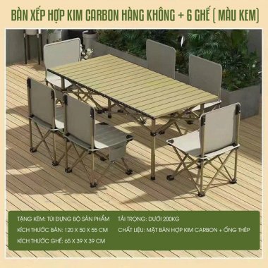 Bộ bàn ghế gấp dã ngoại khung hợp kim cao cấp DCCT013