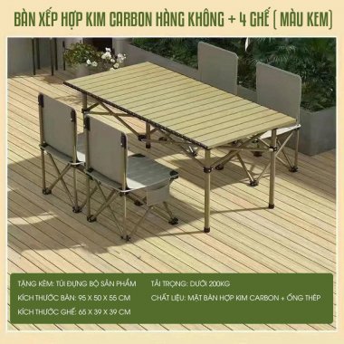 Bộ bàn ghế gấp dã ngoại khung hợp kim cao cấp DCCT013