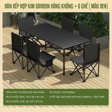 Bộ bàn ghế gấp dã ngoại khung hợp kim cao cấp DCCT013