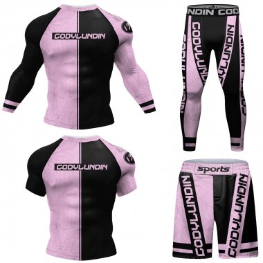 Bộ đồ quần áo bó Rashguard tập luyện BJJ MMA 4 món 052