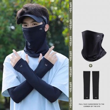 Bộ khăn che mặt & găng tay dài chống nắng chơi thể thao Unisex 017