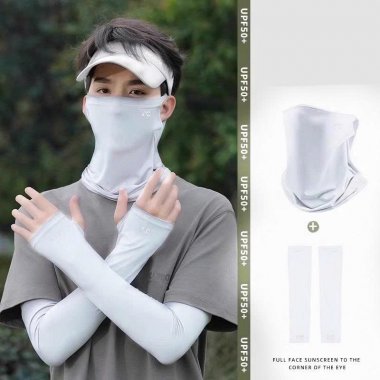 Bộ khăn che mặt & găng tay dài chống nắng chơi thể thao Unisex 017