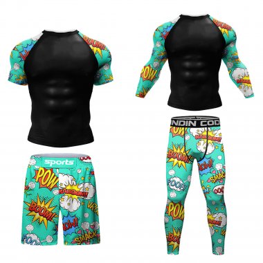 Trang phục quần áo tập luyện Rashguard BJJ MMA bơi lội 053