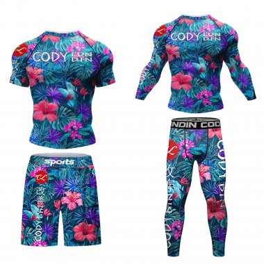 Trang phục quần áo tập luyện Rashguard BJJ MMA bơi lội 053