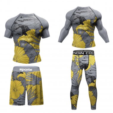 Trang phục quần áo tập luyện Rashguard BJJ MMA bơi lội 053