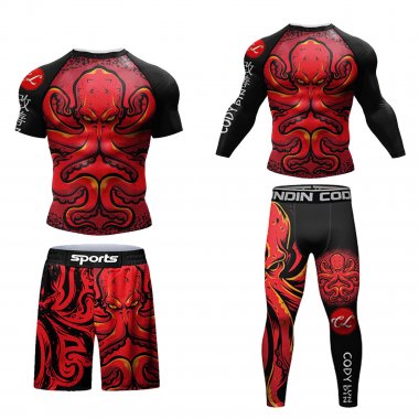 Trang phục quần áo tập luyện Rashguard BJJ MMA bơi lội 053