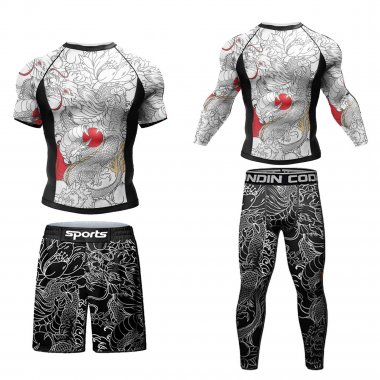 Trang phục quần áo tập luyện Rashguard BJJ MMA bơi lội 053