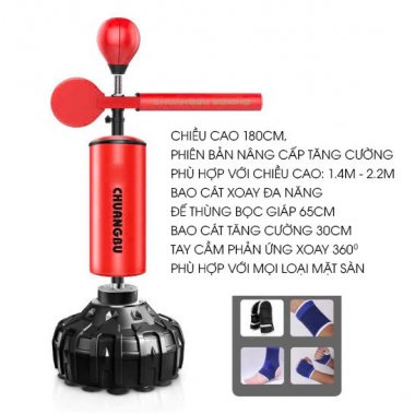 BX001 Trụ đấm bốc xoay tập boxing cho người lớn tại nhà 170cm