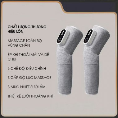 Đai massage bắp chân và đùi thông minh 3 chế độ nhiệt giúp giảm đau nhức thư giãn cơ bắp DDG003