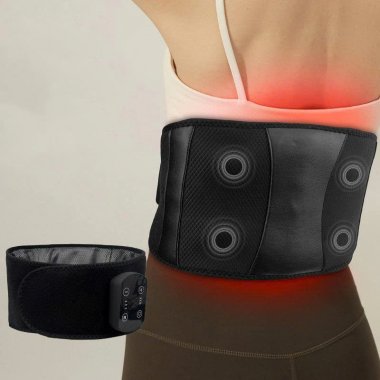 Đai massage bụng rung nhiệt hồng ngoại không dây 4 động cơ rung mạnh MRB009