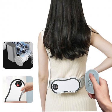 Đai massage bụng trắng thông minh 6 chế độ sạc USB điều chỉnh linh hoạt MRB005