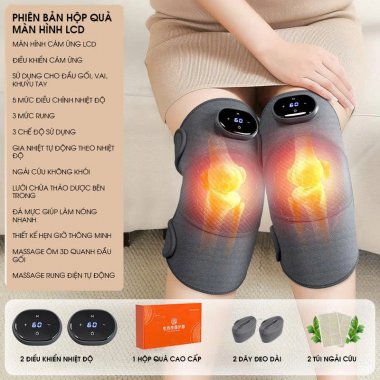Đai massage chườm gối thảo dược nhiệt 60°C và hiển thị LED DDG009